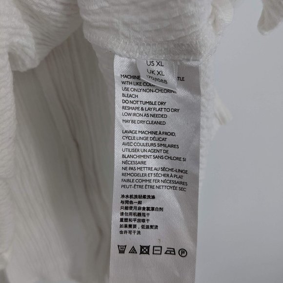 Anthropologie Cream Crepe Wrinkle Knit Button Back Viscose Montauk Tank Top XL - Picture 8 of 13